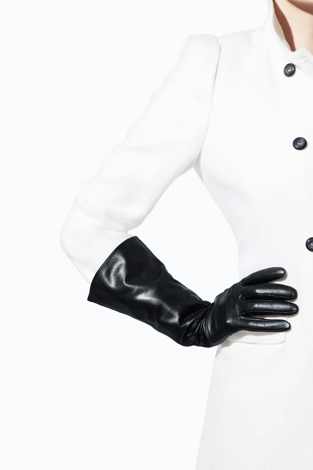 Long leather gloves
